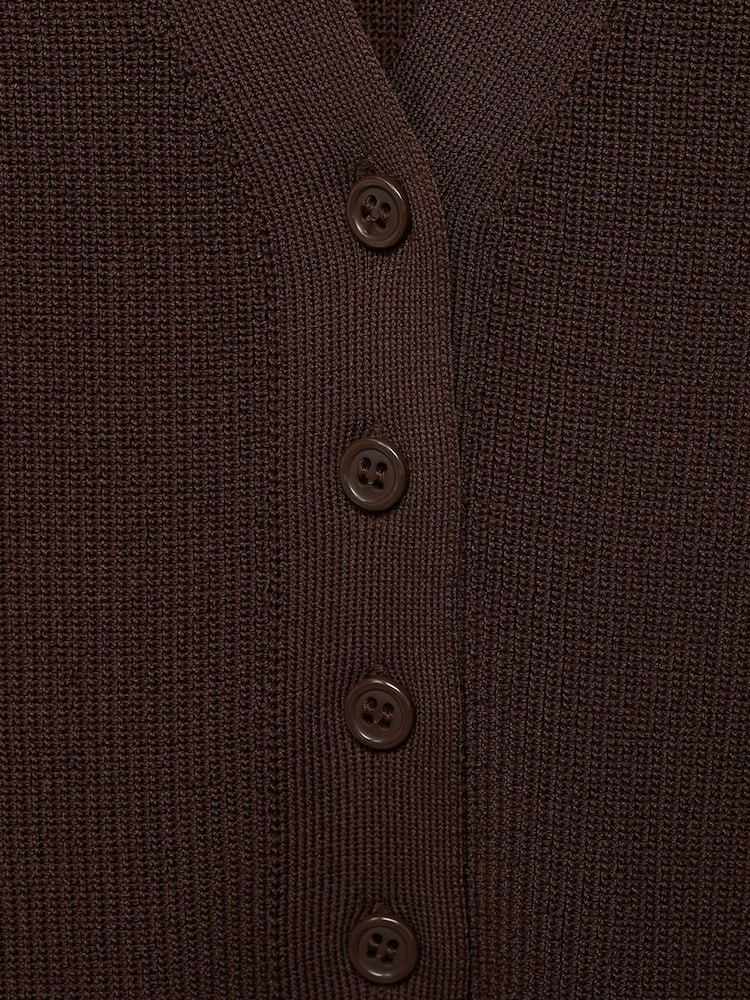 Mango Brown Fine-Knit Waistcoats - Image 7 of 7 Mango Brown Fine-Knit Waistcoats - Image 7 of 7
