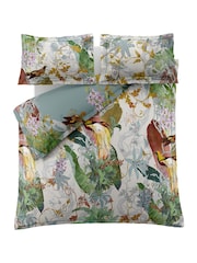 Timorous Beasties Canopy Silver Papua Paradise 220 Thread Count Duvet Cover and Pillowcase Set - Image 4 of 9