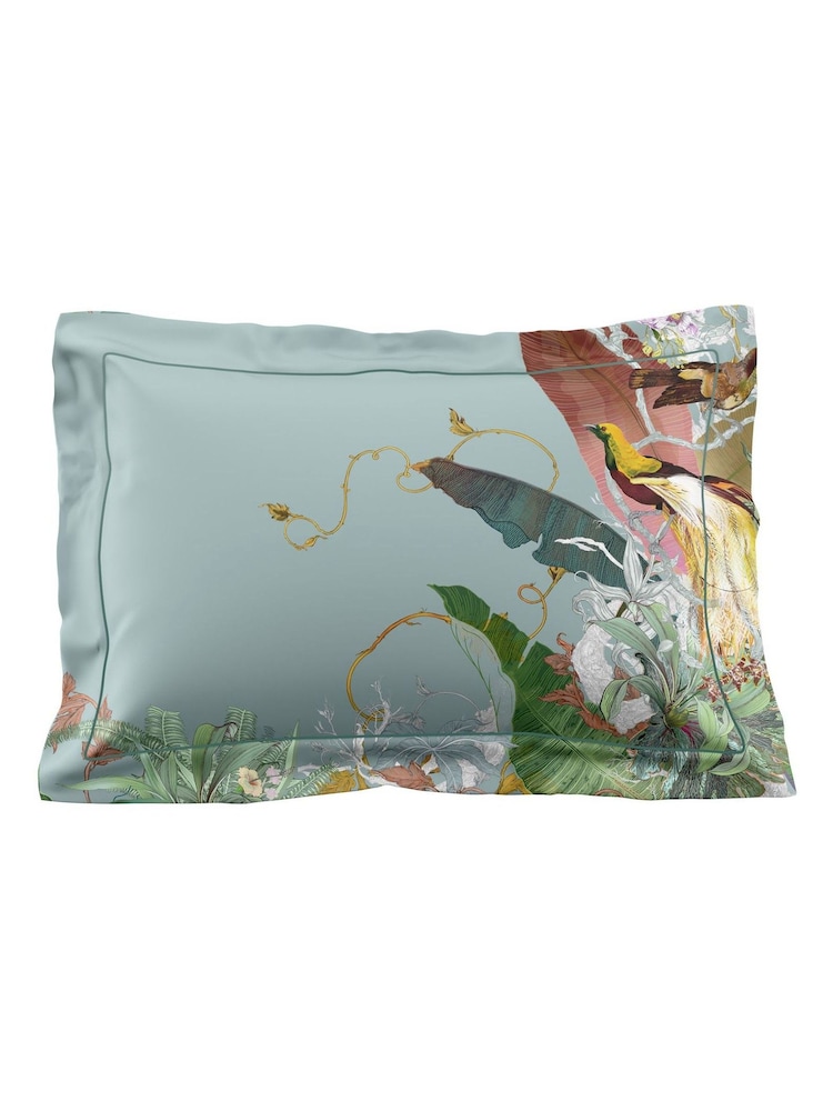 Timorous Beasties Canopy Silver Papua Paradise 220 Thread Count Duvet Cover and Pillowcase Set - Image 9 of 9 Timorous Beasties Canopy Silver Papua Paradise 220 Thread Count Duvet Cover and Pillowcase Set - Image 9 of 9