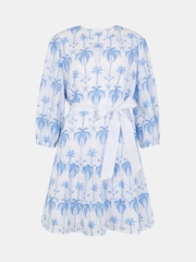 Accessorize White Palm Broderie Mini Dress - Image 1 of 1
