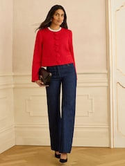 Κόκκινο - Σακάκι με χτένι Love & Roses Boucle - Εικόνα 4 του 5