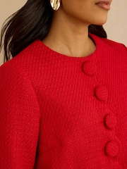 Κόκκινο - Σακάκι με χτένι Love & Roses Boucle - Εικόνα 5 του 5