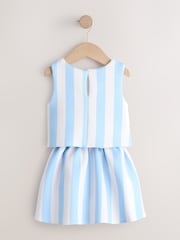 Blue Floral Scuba Top and Skirt Set (3mths-7yrs) - Image 6 of 9