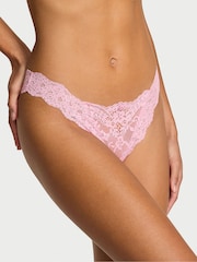 Victoria's Secret Petal Pink Brazilian Lace Knickers - Image 1 of 2