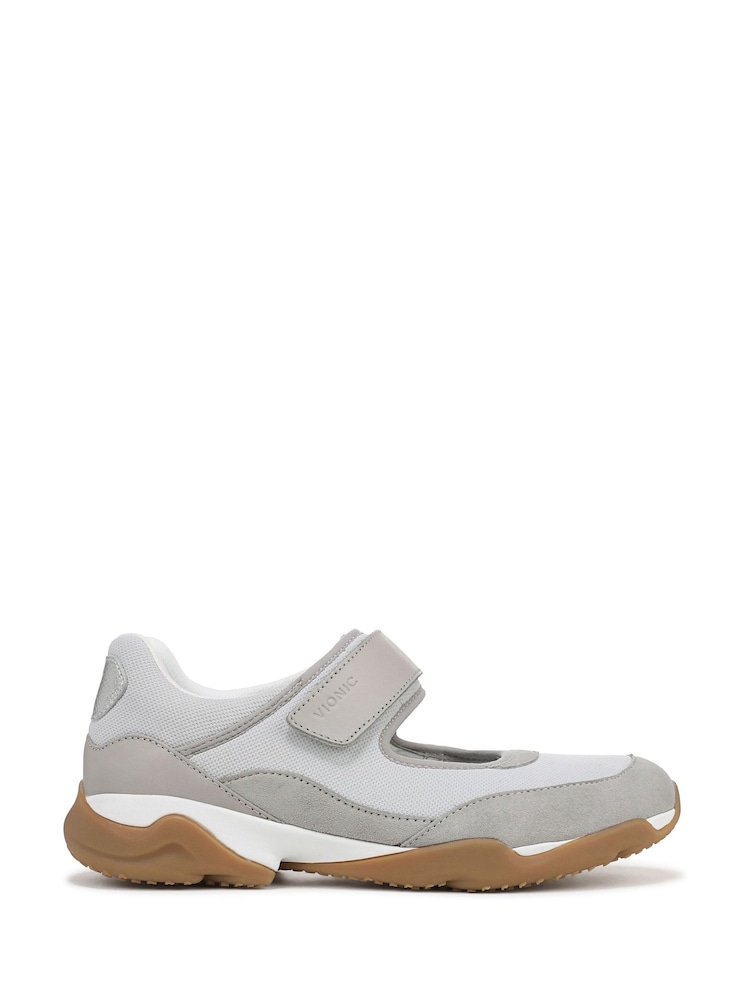 Silber - Vionic Walk Slim Giselle Wide Fit Arch Support Trainers - Bild 1 von 7