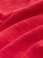 Red Broderie Sleeve Crew Neck T-Shirt - Image 7 of 8