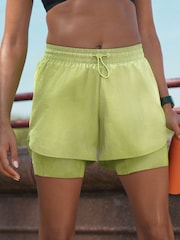 Лаймово-зелений - завищена талія Dry Tech 2-in-1 Sport Shorts - Image 1 of 4