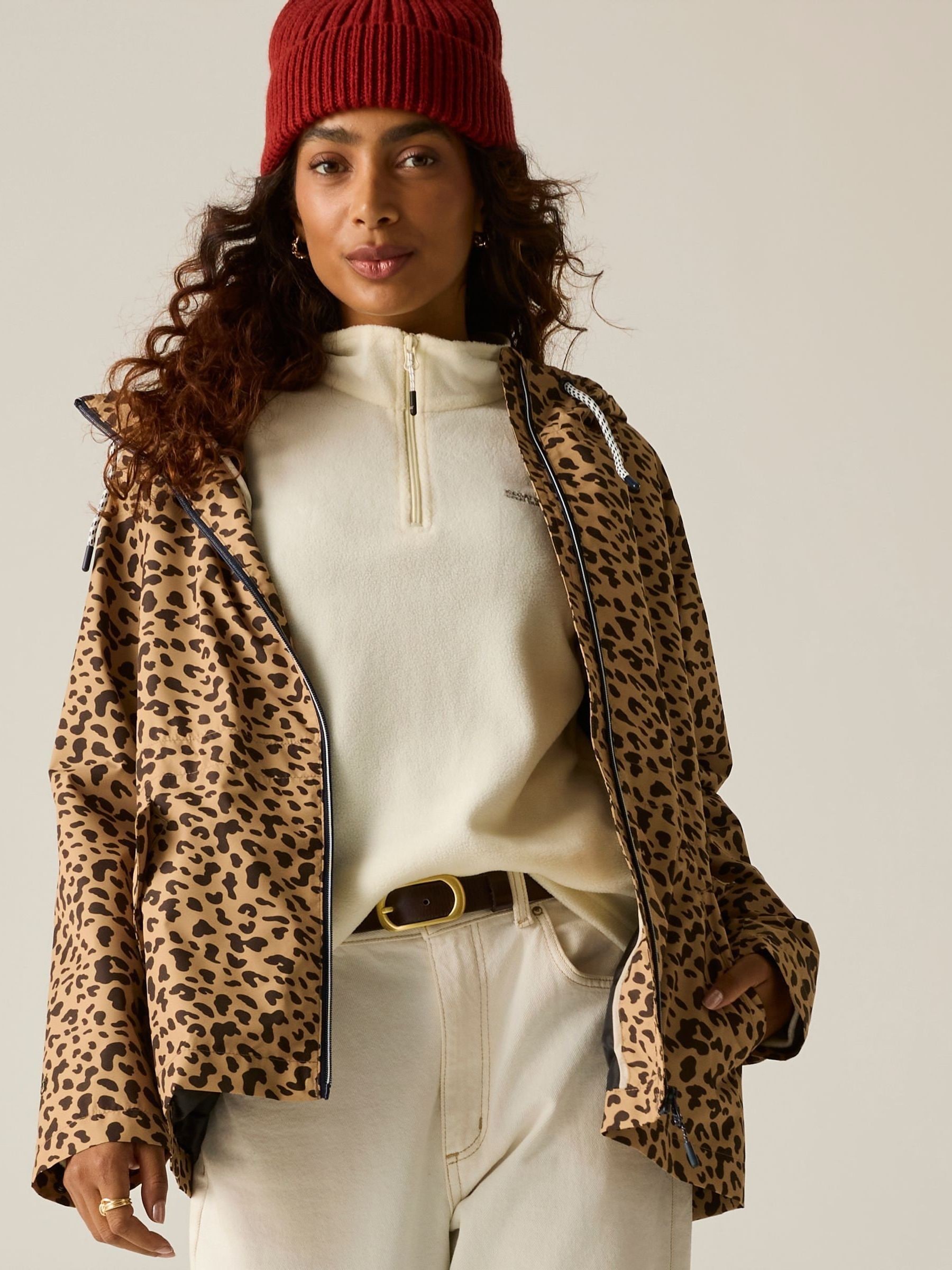 Regatta Women's Tan Bayletta Hooded Waterproof Jacket In | Size: 20 - Image 4