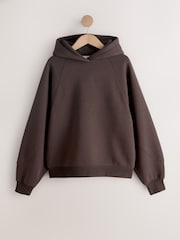 Chocolate Brown Relaxed Fit Heavyweight Regular Length Hoodie - Image 1 of 3