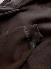 Chocolate Brown Relaxed Fit Heavyweight Regular Length Hoodie - Image 3 of 3