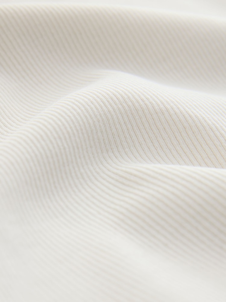 Black/Ecru Cotton Rib High Neck Vests 2 Pack - Image 5 of 5