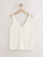 Cream/Navy Lightweight Vests 2 Pack With Linen - Image 2 of 5