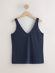 Cream/Navy Lightweight Vests 2 Pack With Linen - Image 3 of 5