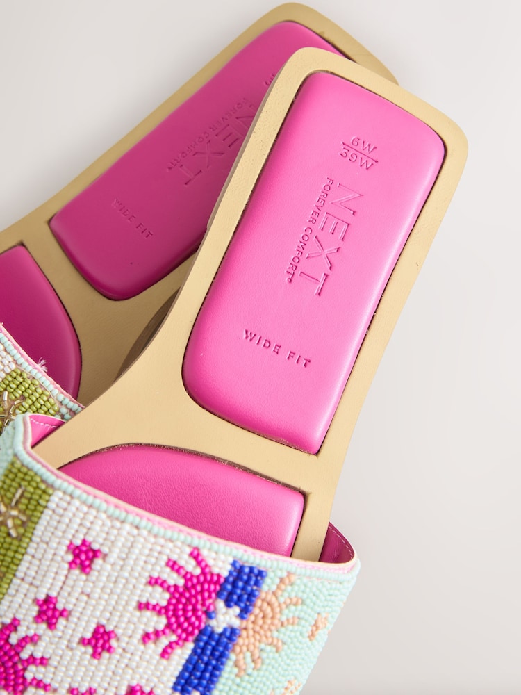 Rose multiple - Mules à bout carré perlé Forever Comfort® - Image 9 de 9