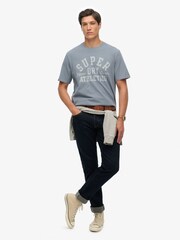 Superdry Blue Vintage Athletic Essential Graphic Print T-Shirt - Image 1 of 1