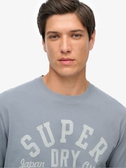 Superdry Blue Vintage Athletic Essential Graphic Print T-Shirt - Image 3 of 3
