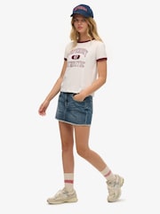 Minissaia Denim Superdry - Imagem 1 de 4