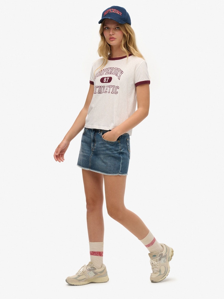 Minissaia Denim Superdry - Imagem 1 de 4