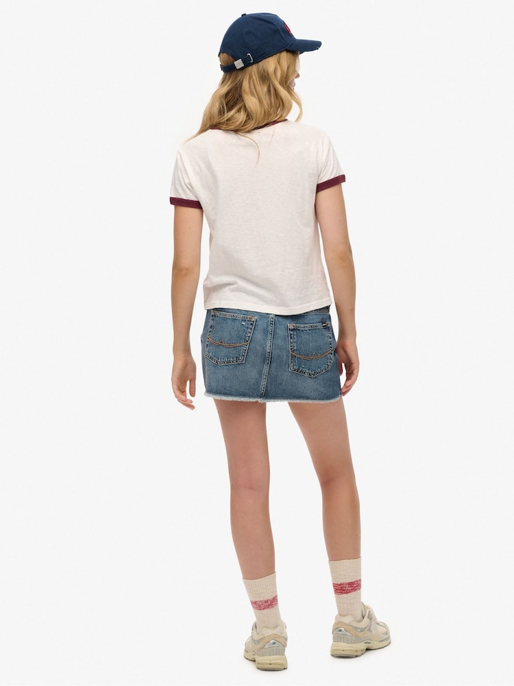 Minissaia Denim Superdry - Imagem 2 de 4