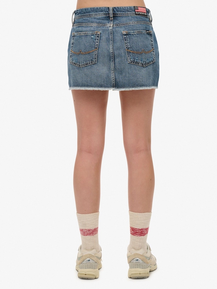 Minissaia Denim Superdry - Imagem 4 de 4
