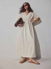 Gold Leather Forever Comfort® Charm Detail Sandals - Image 2 of 6