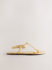 Cuir doré - Sandales Forever Comfort® à détail charmant - Image 9 de 11