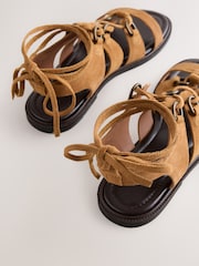 Tan Brown Suede Forever Comfort® Ghillie Sandals - Image 10 of 10