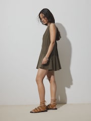 Tan Brown Suede Forever Comfort® Ghillie Sandals - Image 2 of 10