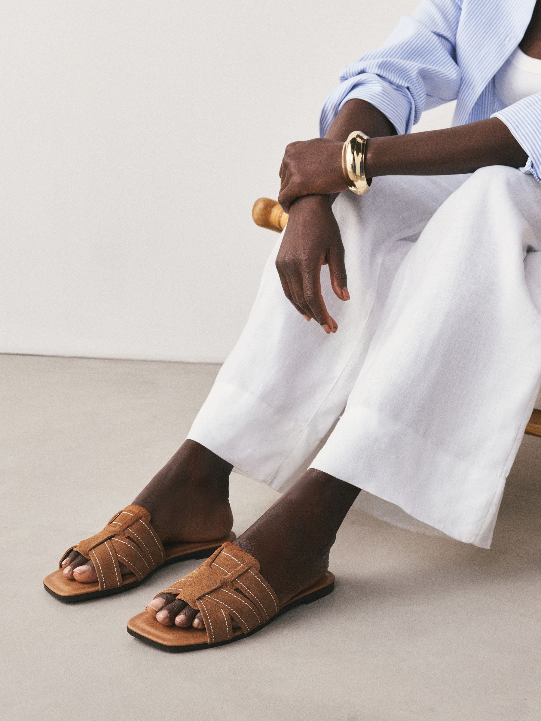 Buy Tan Brown Suede Standard/Wide Fit Forever Comfort® Stitched