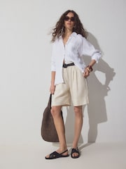 黑色麂皮 - Forever Comfort® 搭扣细节后系带鞋凉鞋 - 10的图像6｝