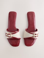 Red Forever Comfort® Buckle Detail Mules - Image 1 of 5