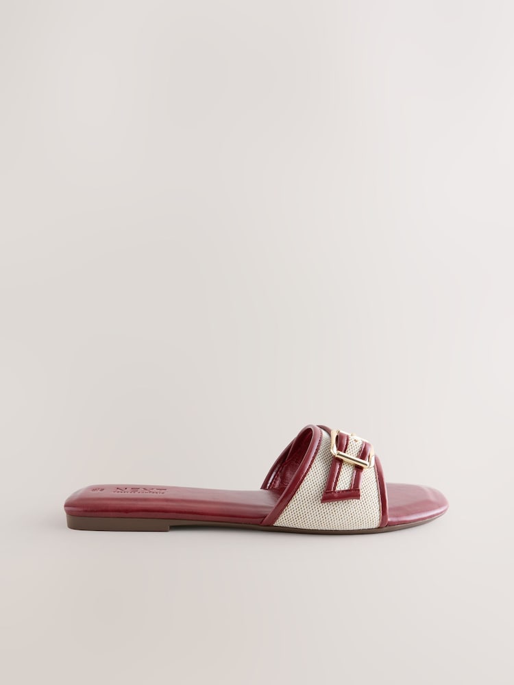 Red Forever Comfort® Buckle Detail Mules - Image 2 of 5