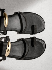Black N. Premium Hardware Toe Loop Sandals - Image 12 of 12