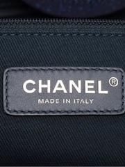 Sign of the Times Navy Blue 2019 Deauville Gm Raffia And Leather Tote Bag - Image 10 of 10