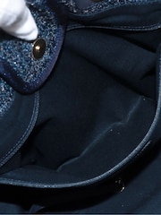 Sign of the Times Navy Blue 2019 Deauville Gm Raffia And Leather Tote Bag - Image 9 of 10
