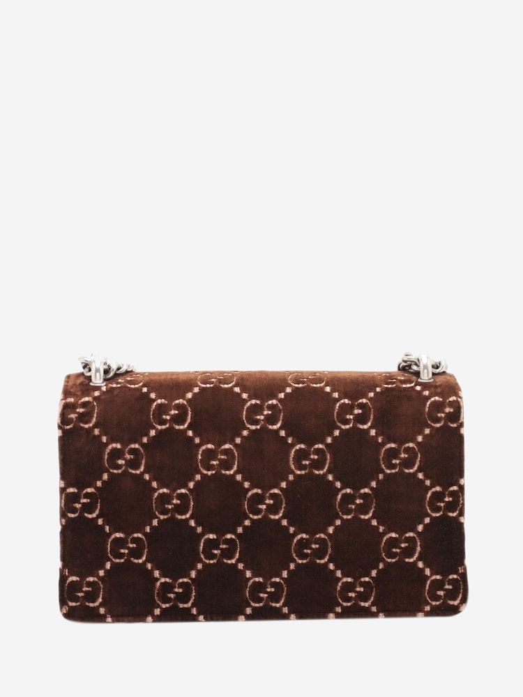 Sign Of The Times Dionysus Velvet Chain Brown Shoulder Bag - Image 2 of 9