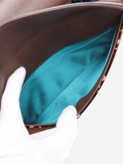 Sign Of The Times Dionysus Velvet Chain Brown Shoulder Bag - Image 7 of 9