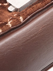 Sign Of The Times Dionysus Velvet Chain Brown Shoulder Bag - Image 8 of 9