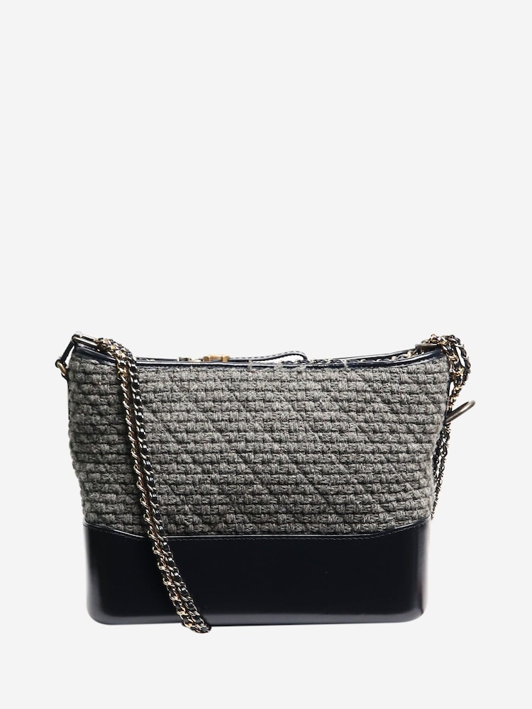 Sign of the Times Blue Navy And Grey 2018 Tweed Mixed Hardware Gabrielle Bag - Image 1 of 8