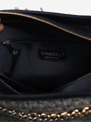 Sign of the Times Blue Navy And Grey 2018 Tweed Mixed Hardware Gabrielle Bag - Image 6 of 8