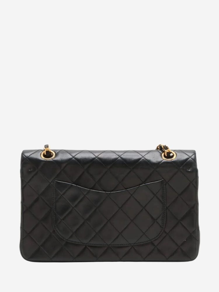 Sign of the Times Medium Vintage 1989 Lambskin Classic Double Flap Black Bag - Image 2 of 9