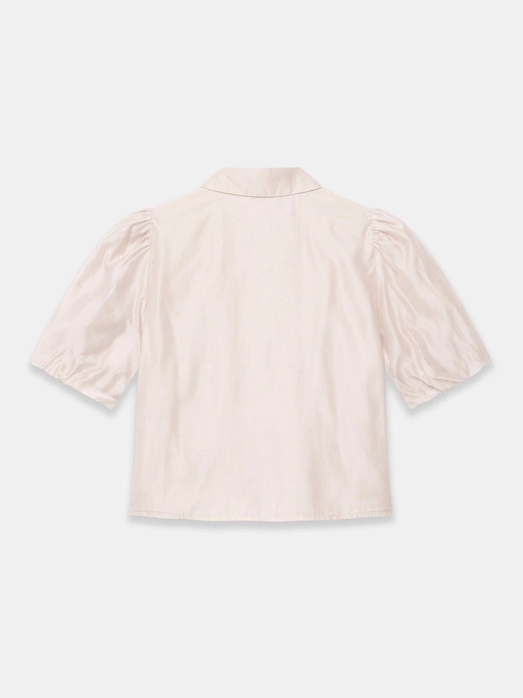 Mint Velvet Natural Puff Sleeve Smock Shirt - Image 8 of 8