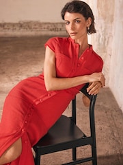 Mint Velvet Pink Boucle Midi Dress - Image 5 of 8