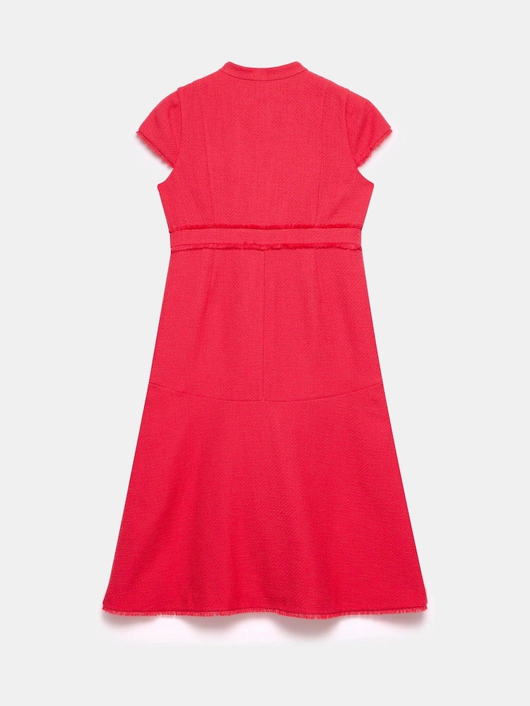 Mint Velvet Pink Boucle Midi Dress - Image 8 of 8