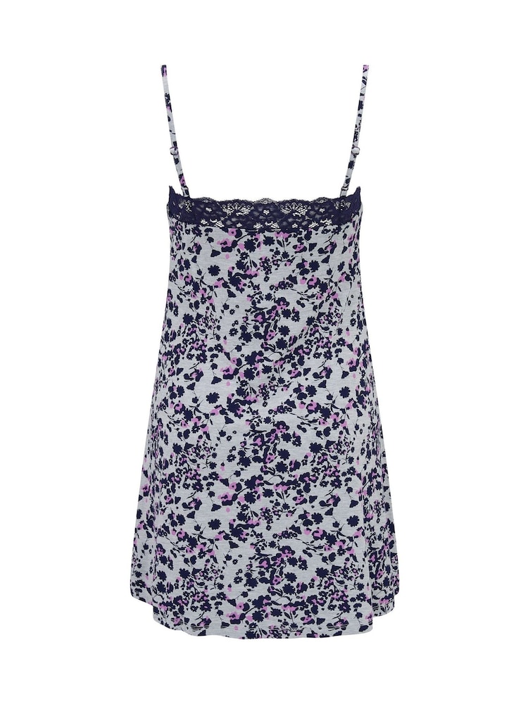 Pour Moi Grey Sofa Loves Lace Hidden Support Soft Jersey Split Chemise - Image 4 of 4