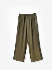 Mint Velvet Green Side Stripe Wide Trousers - Image 8 of 8