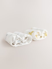 2 Pack White Jungle Cotton Jersey Baby Fitted Sheets - Image 5 of 5