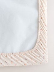 2 Pack Pink Ditsy Jersey Baby Fitted Sheets - Image 10 of 20