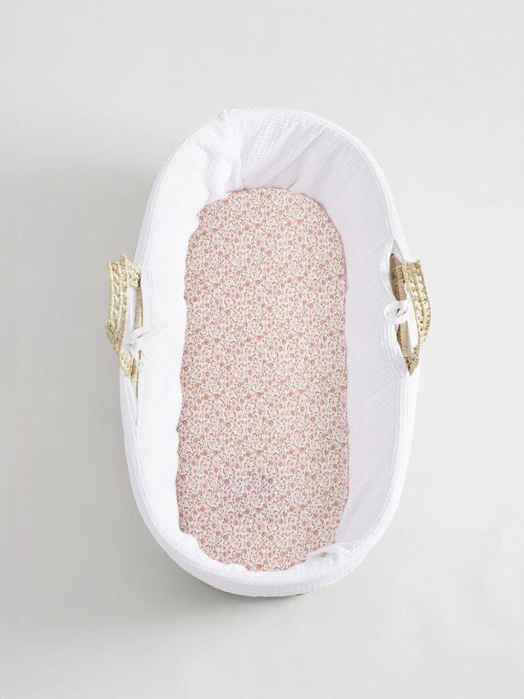 2 Pack Pink Ditsy Jersey Baby Fitted Sheets - Image 2 of 20