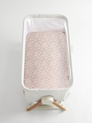 2 Pack Pink Ditsy Jersey Baby Fitted Sheets - Image 3 of 20